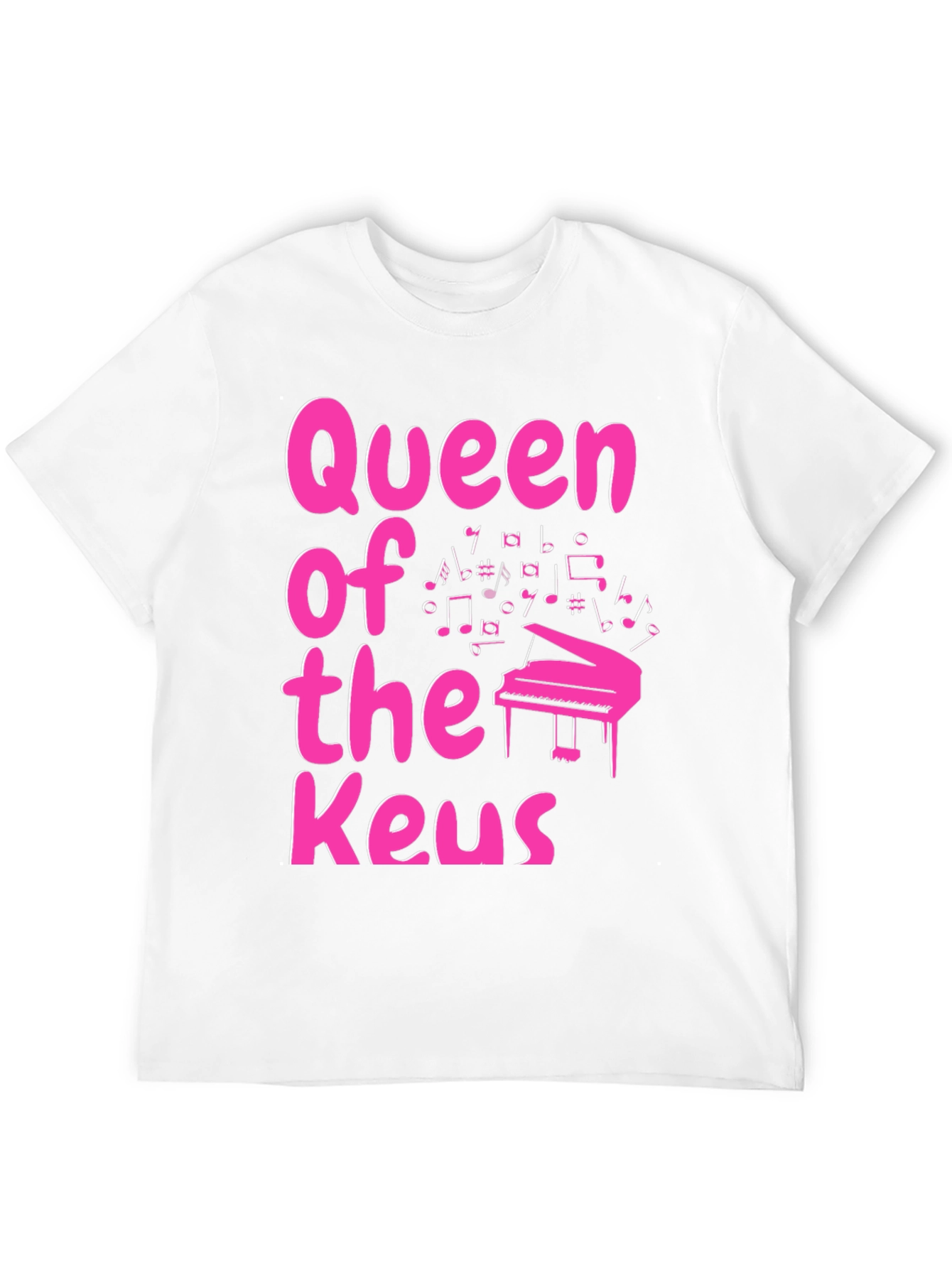 Queen of the Keys Pink Piano T-Shirt