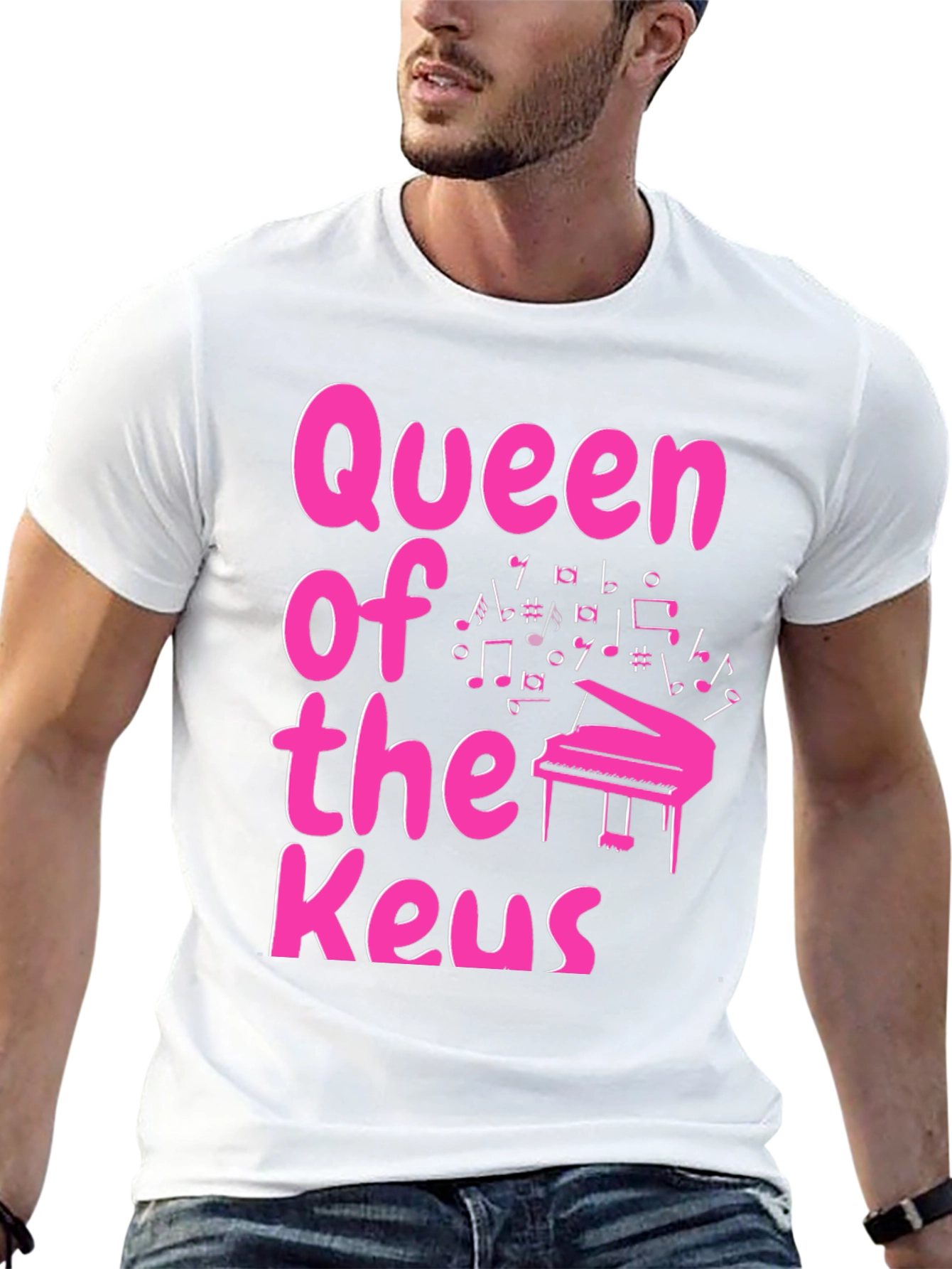 Queen of the Keys Pink Piano T-Shirt