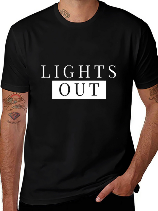 Lights Out Black Graphic T-Shirt