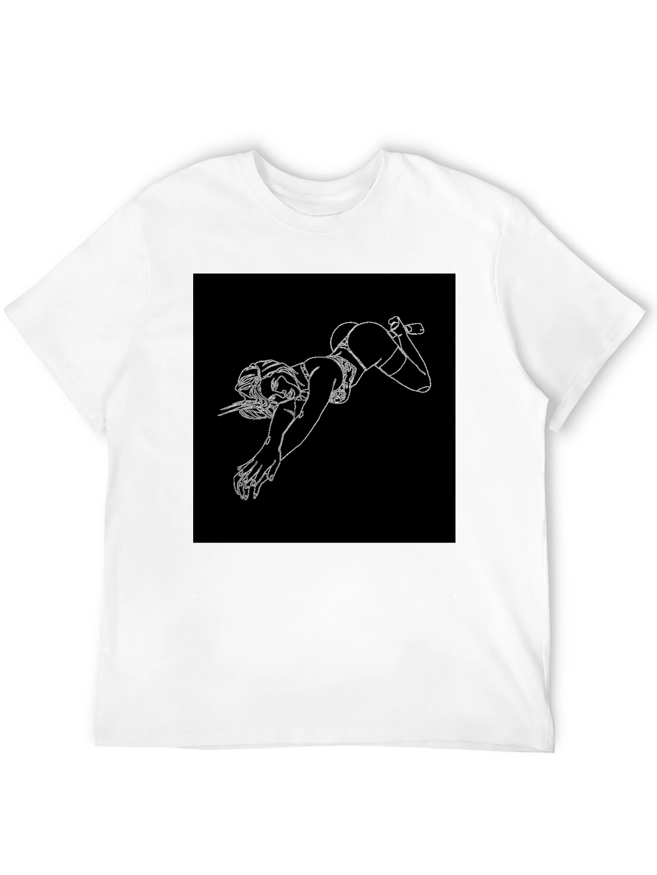 Graphic Print Black Tee Shirt
