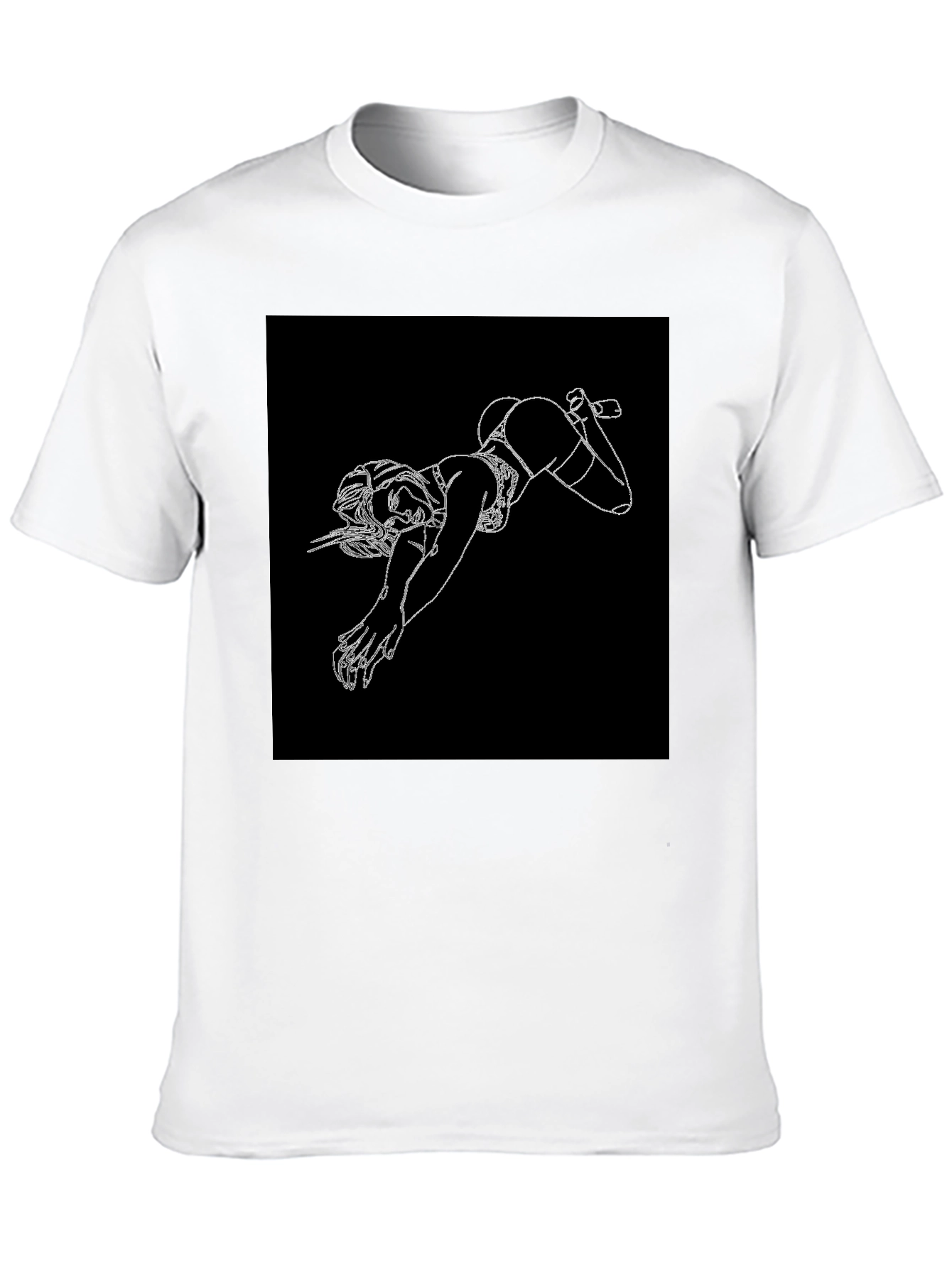 Graphic Print Black Tee Shirt