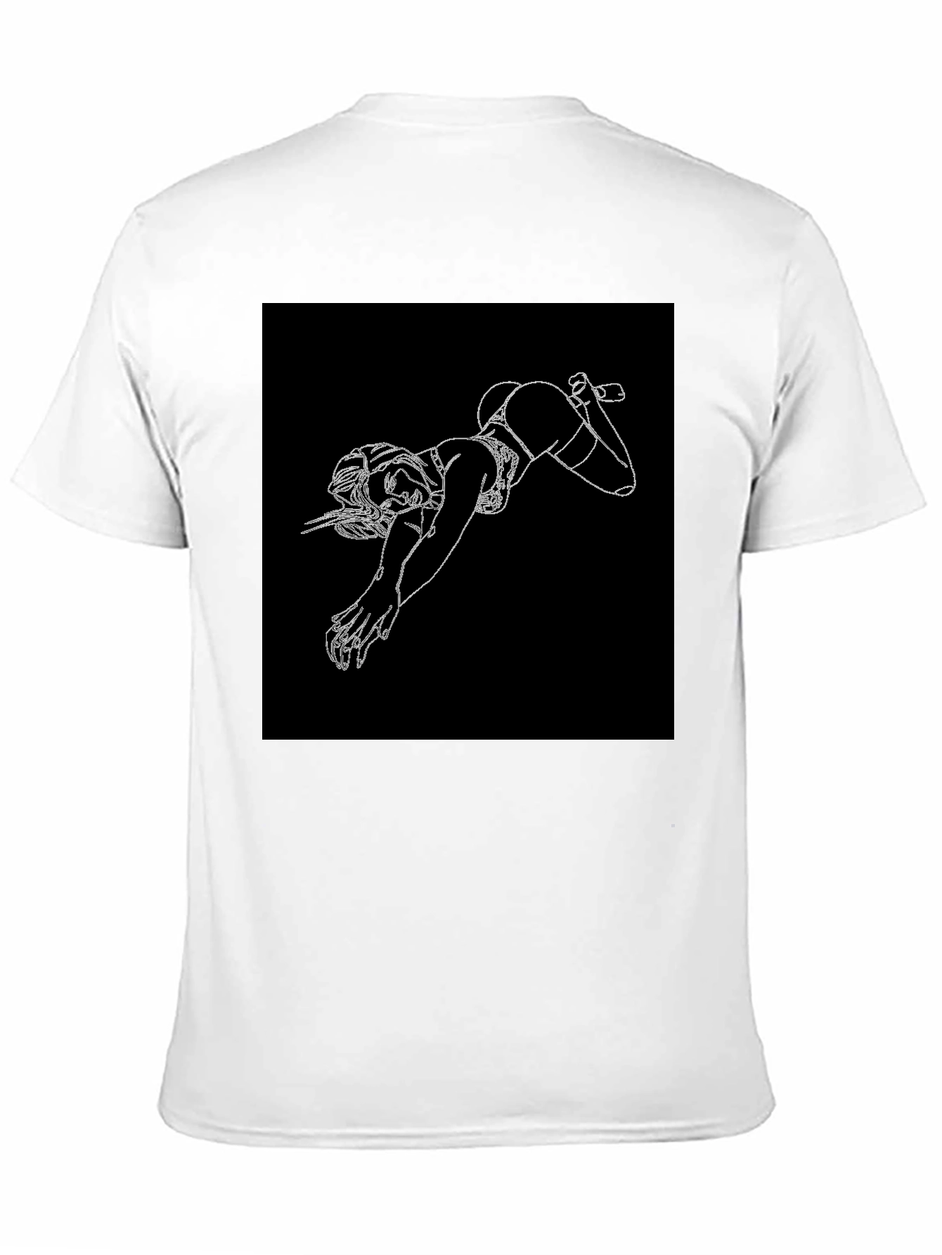 Graphic Print Black Tee Shirt
