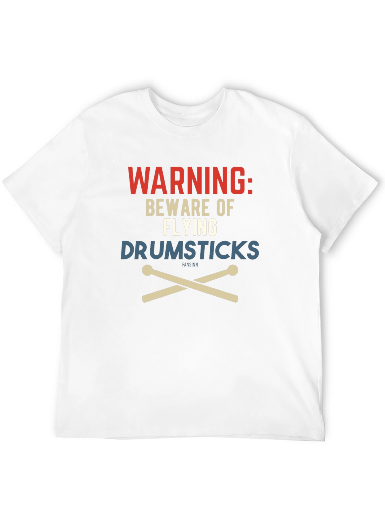 Warning Flying Drumsticks T-Shirt - Musician Tee