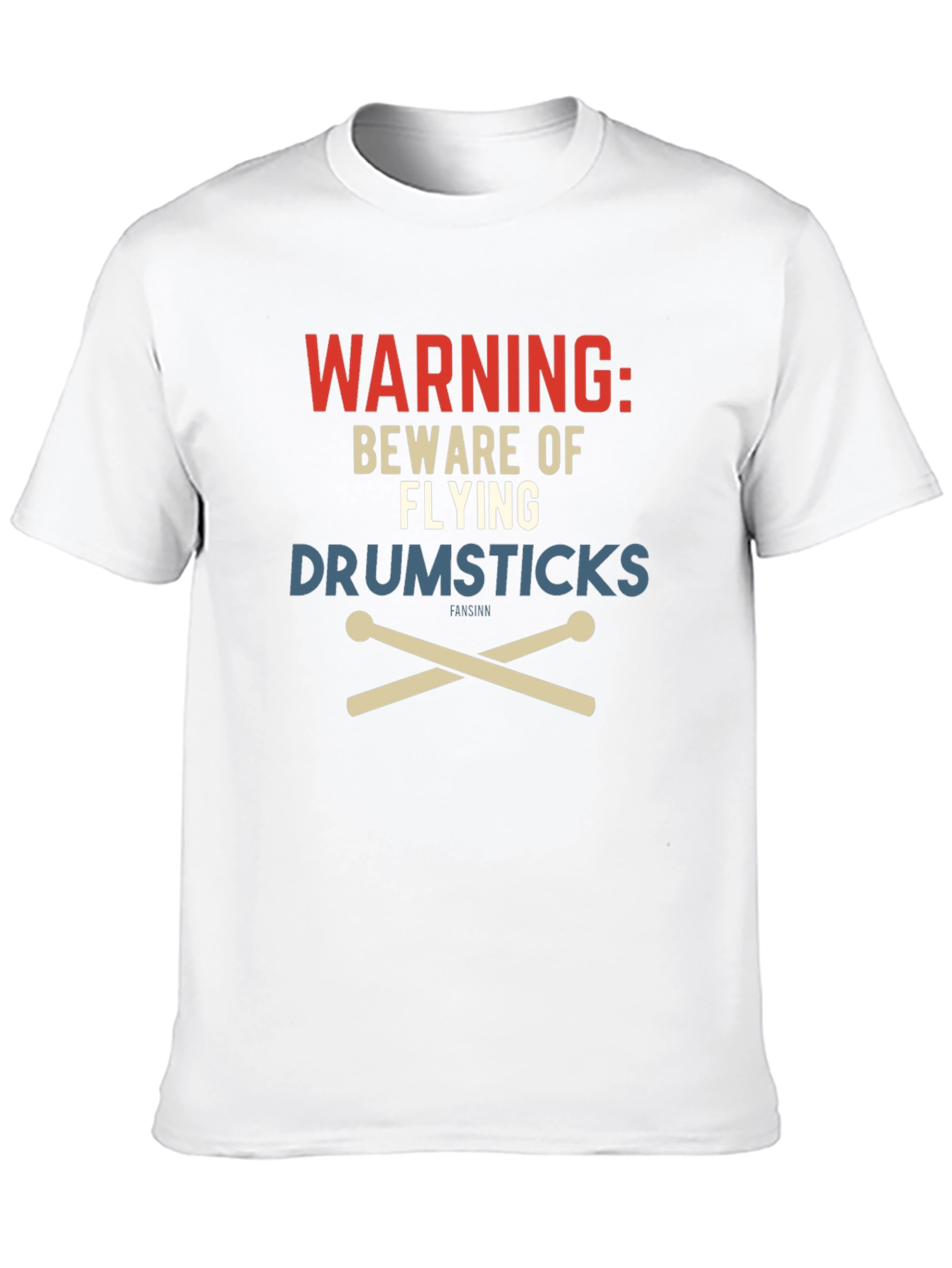 Warning Flying Drumsticks T-Shirt - Musician Tee