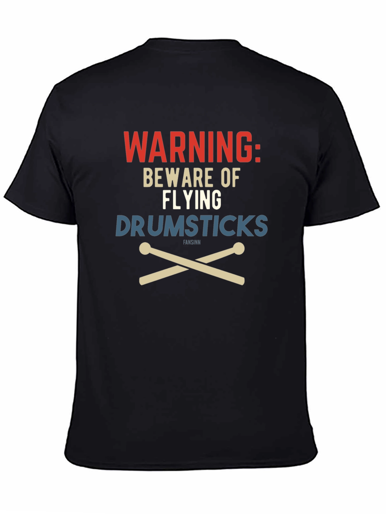 Warning Flying Drumsticks T-Shirt - Musician Tee