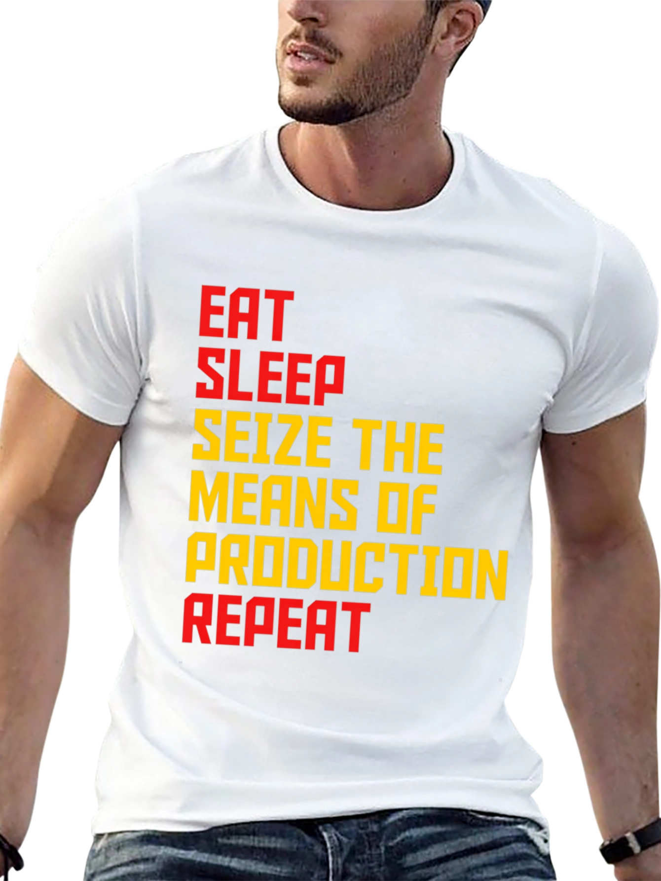 Eat Sleep Seize Production Repeat Graphic Tee