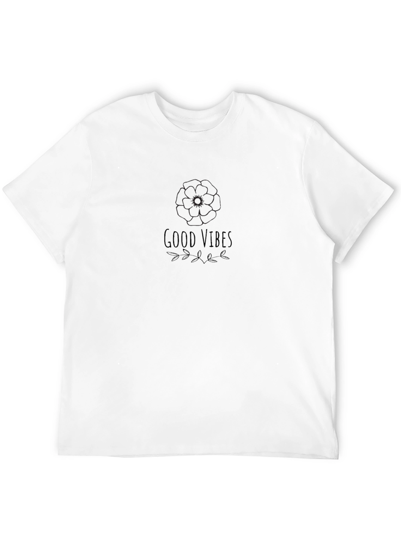 Good Vibes Graphic Tee - Black Casual T-Shirt