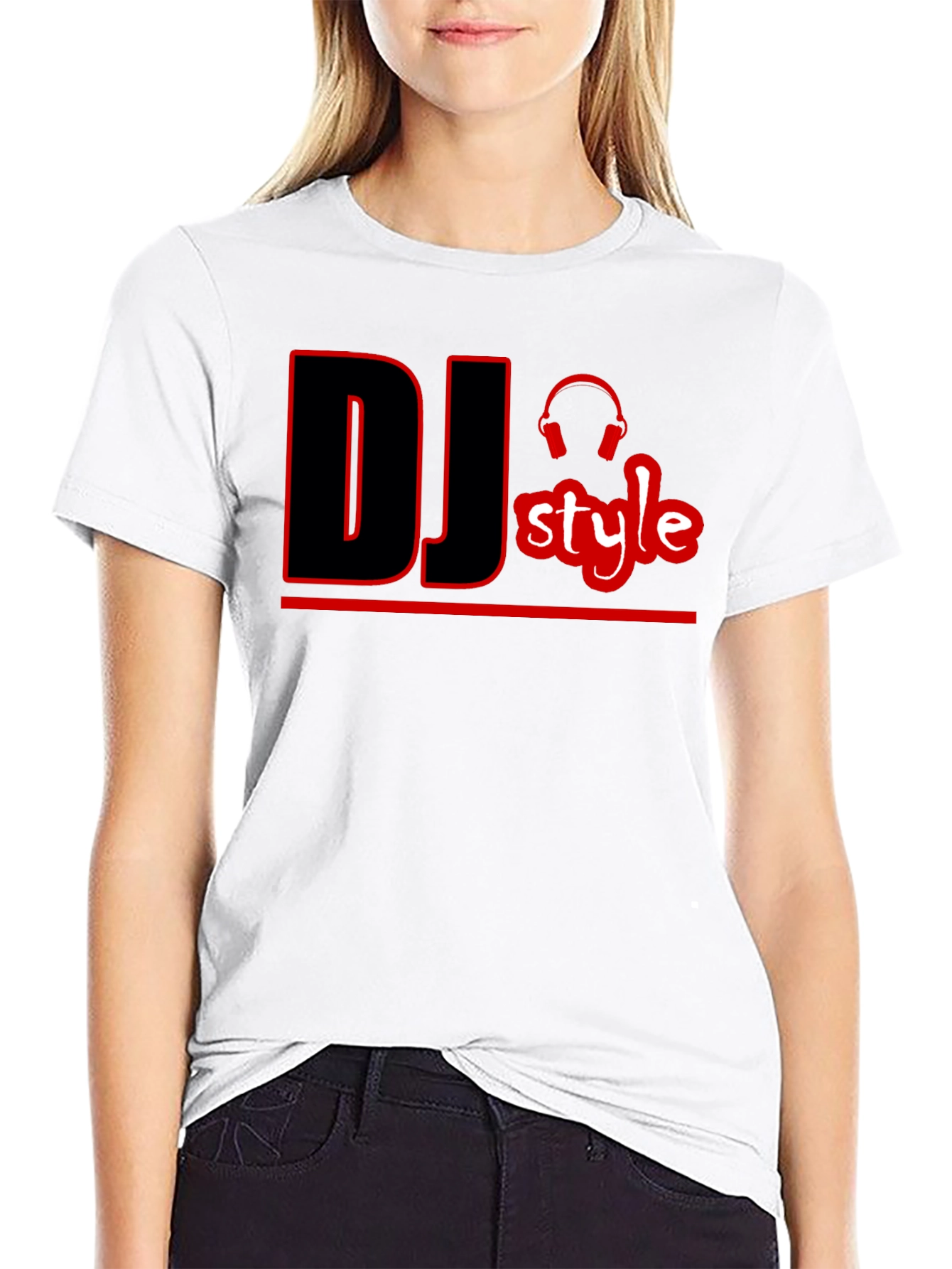 DJ Style Graphic T-Shirt - Black