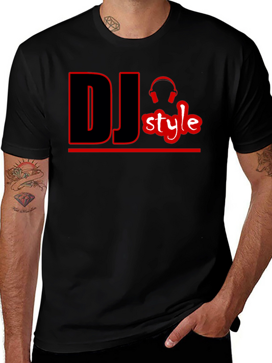 DJ Style Graphic T-Shirt - Black