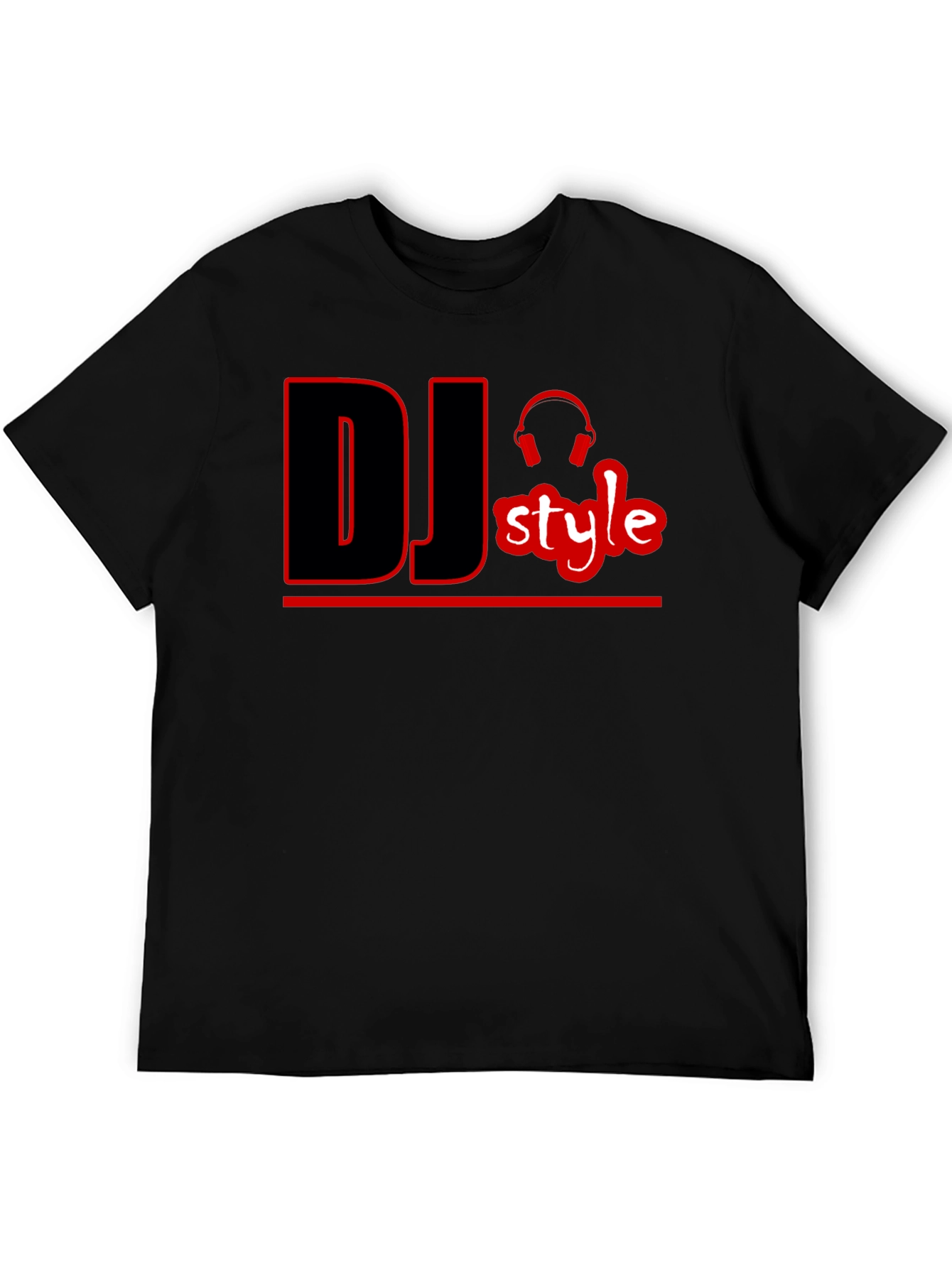 DJ Style Graphic T-Shirt - Black