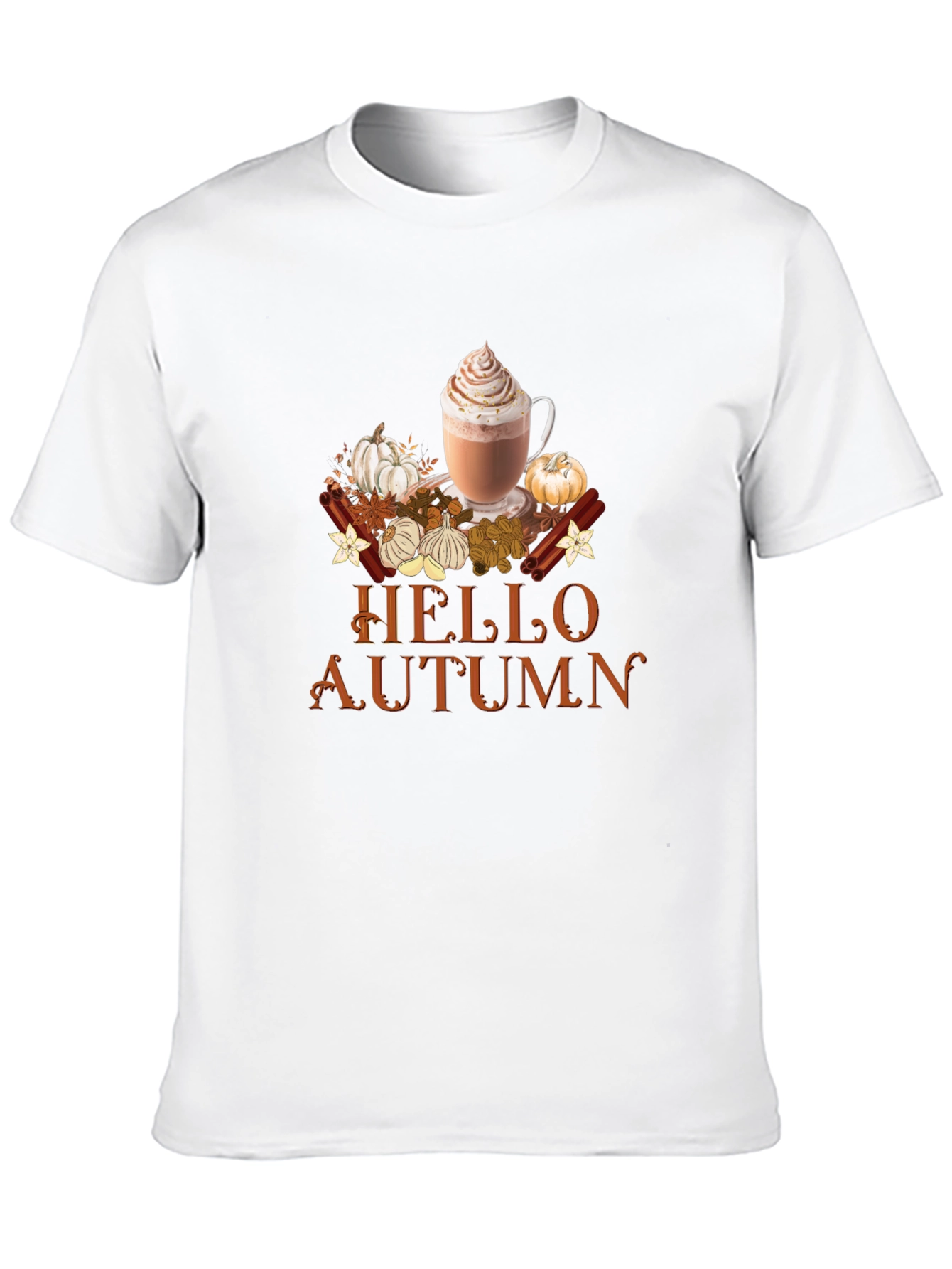 Hello Autumn T-Shirt | PSL & Pumpkins