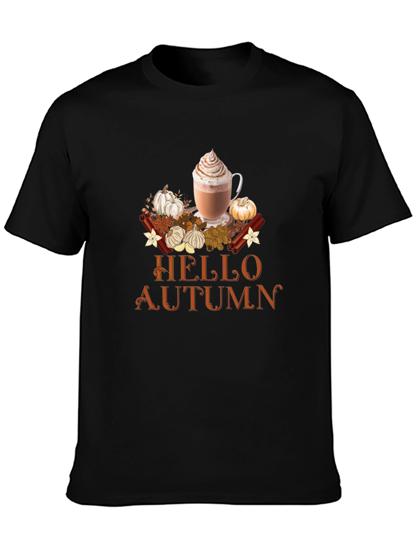 Hello Autumn T-Shirt | PSL & Pumpkins