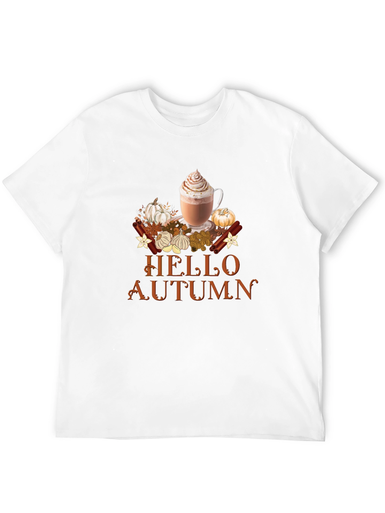 Hello Autumn T-Shirt | PSL & Pumpkins