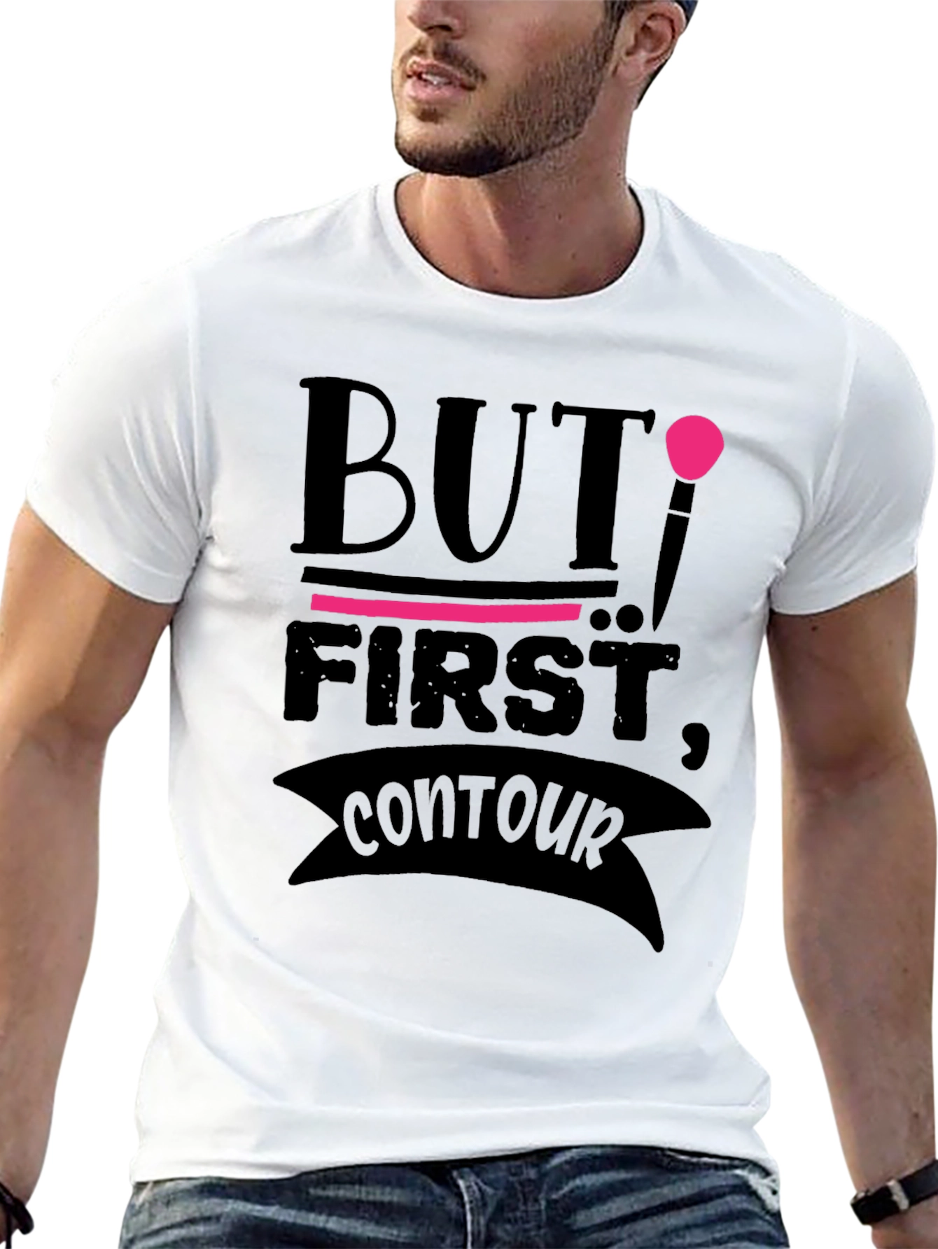 But First Contour Black Graphic T-Shirt