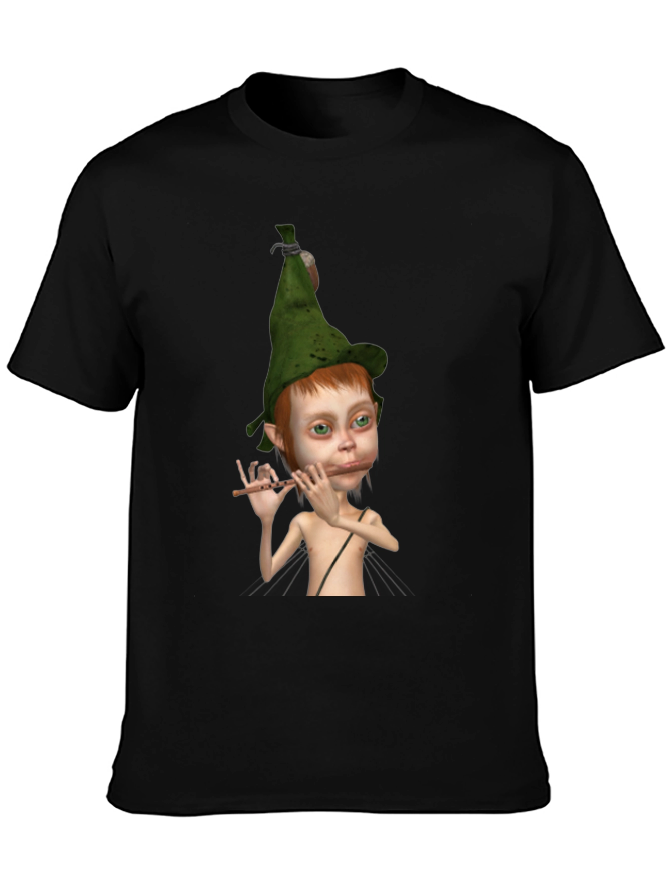 Elf Flute Player Graphic Tee