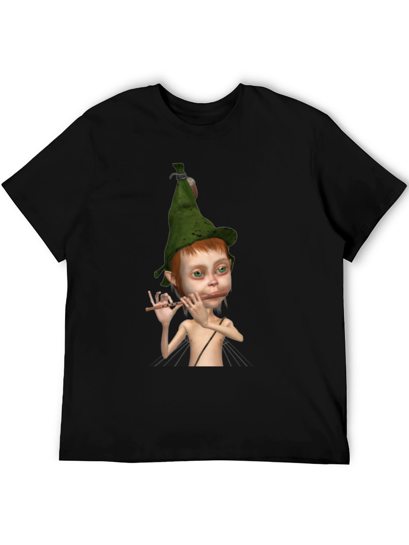 Elf Flute Player Graphic Tee