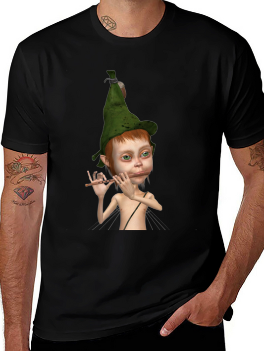 Elf Flute Player Graphic Tee