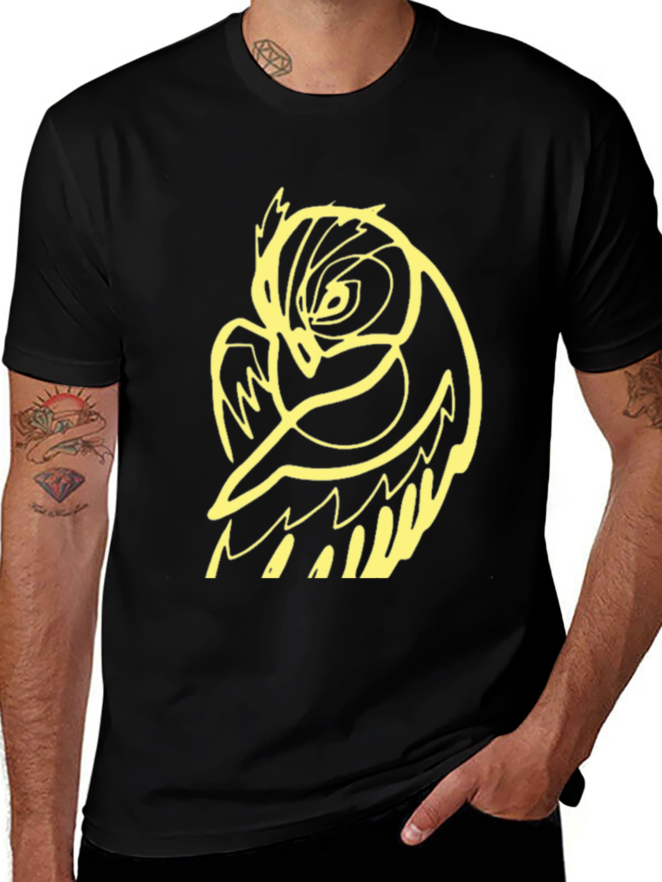 Cool Owl Graphic Black T-Shirt