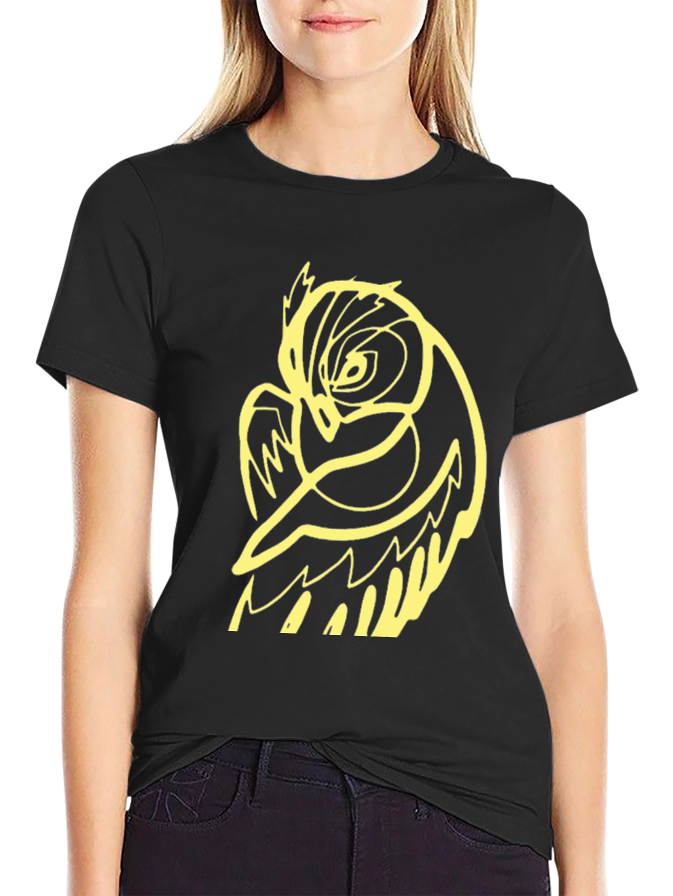 Cool Owl Graphic Black T-Shirt