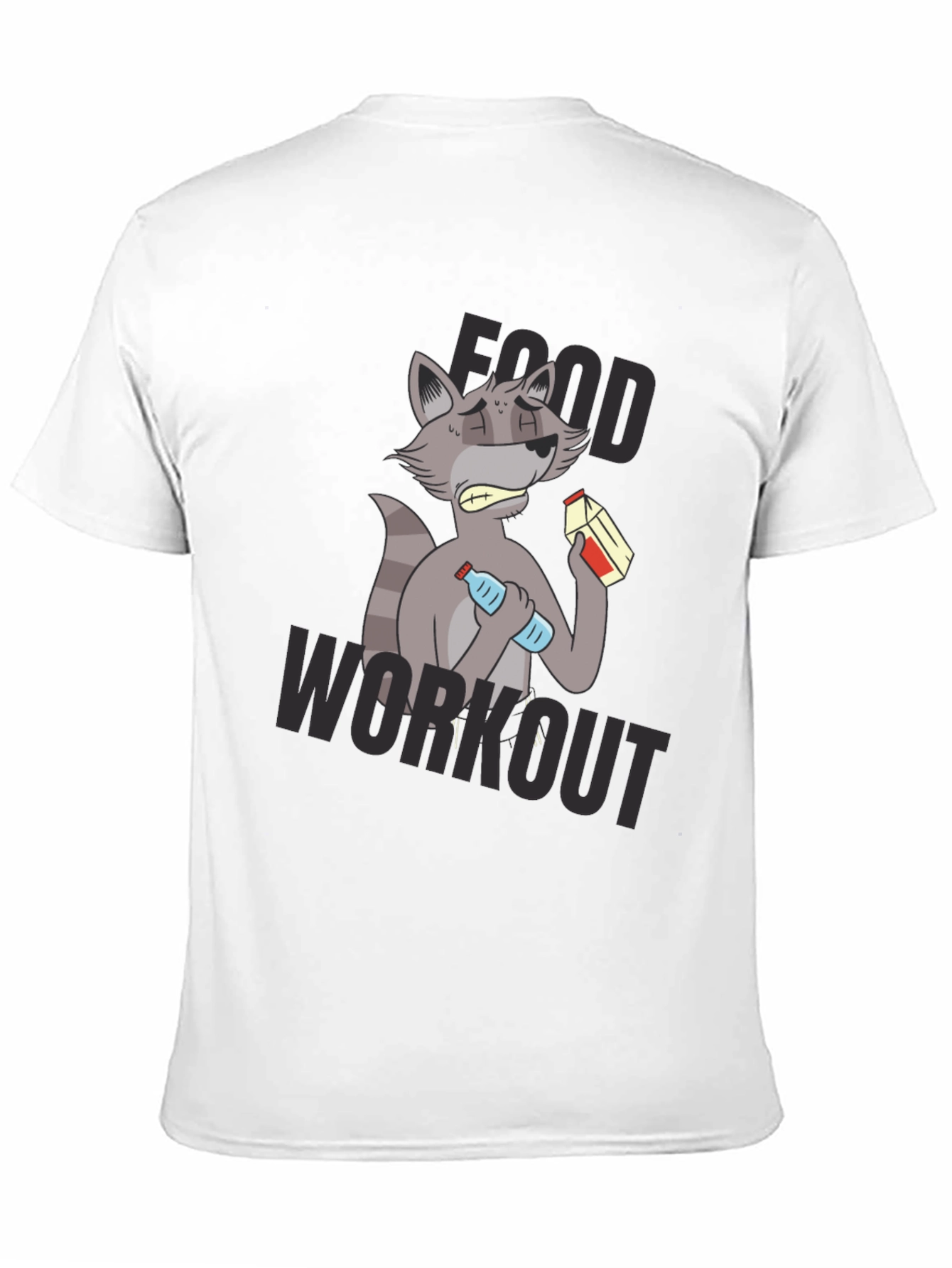Food Workout T-Shirt - Funny Raccoon Gym Tee