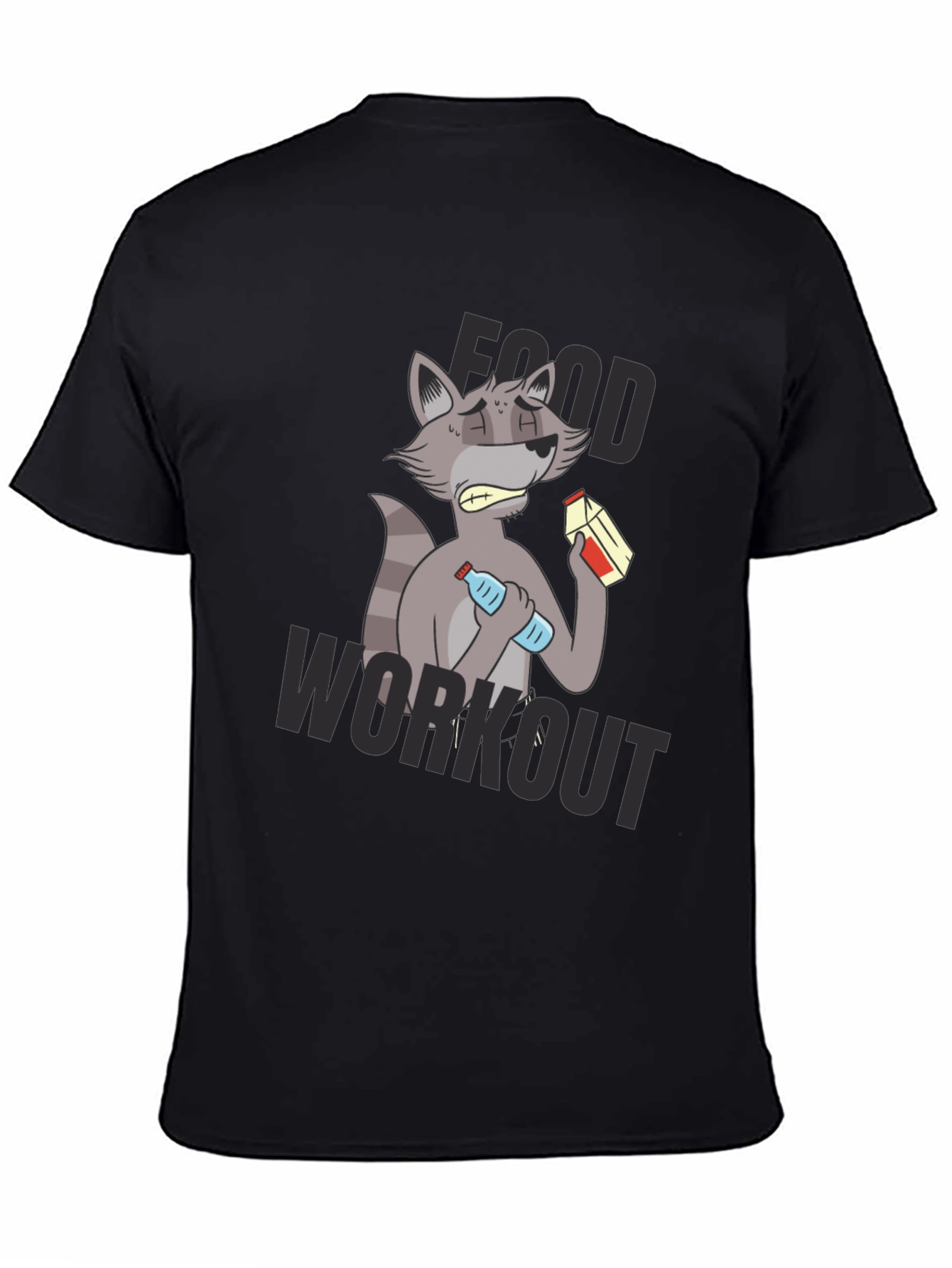 Food Workout T-Shirt - Funny Raccoon Gym Tee