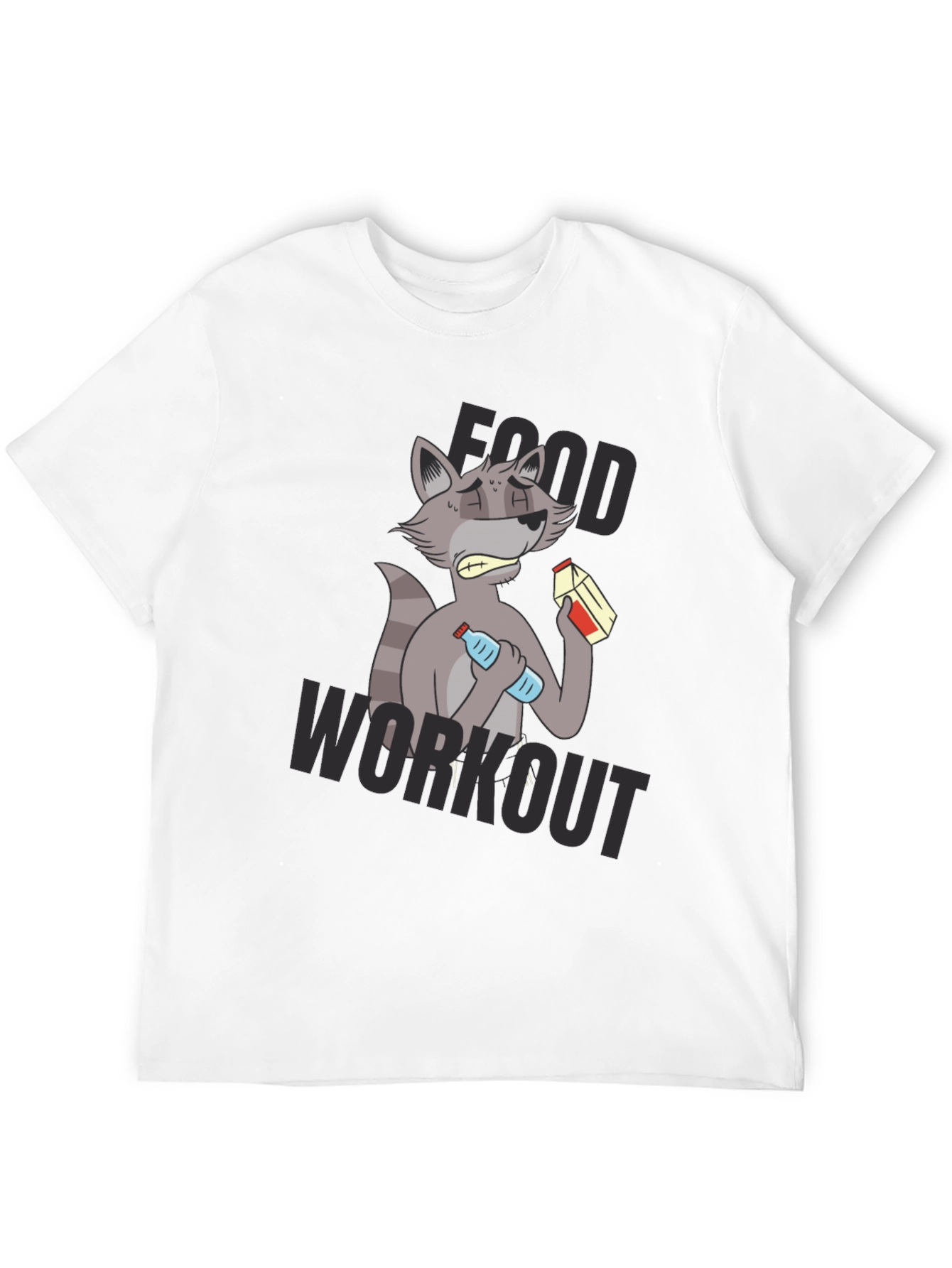Food Workout T-Shirt - Funny Raccoon Gym Tee