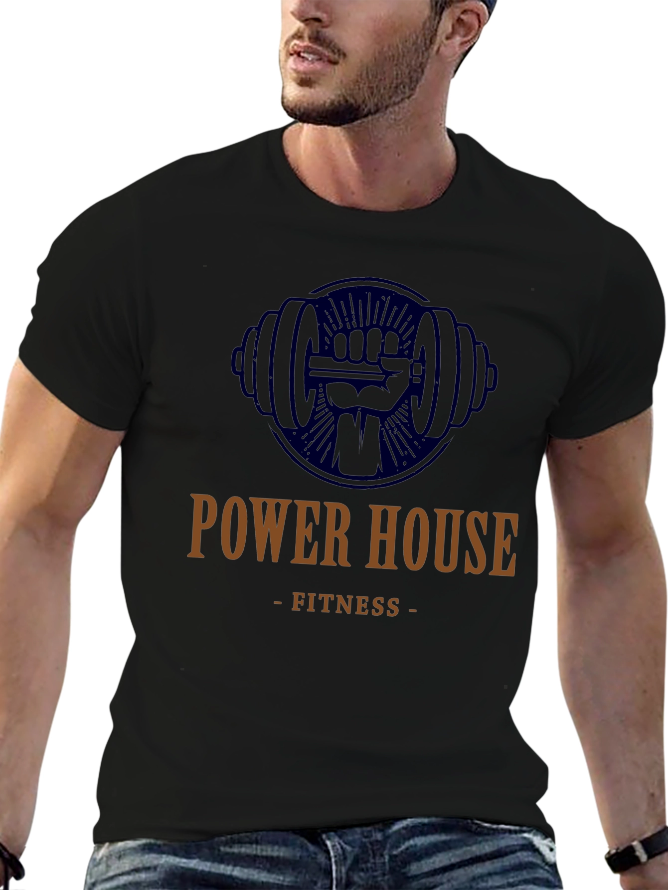 Power House Fitness Black Graphic Tee