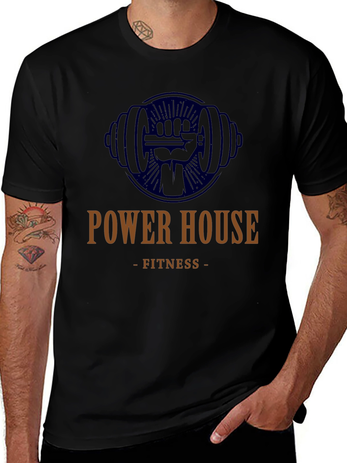 Power House Fitness Black Graphic Tee