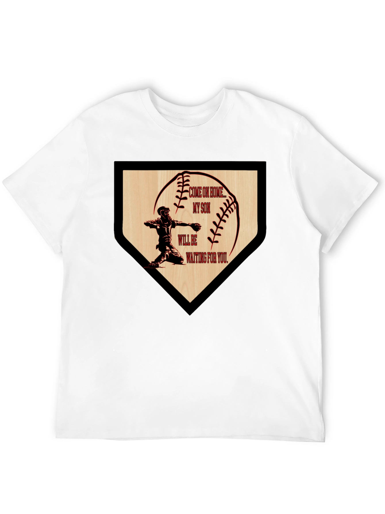 Baseball Home Plate Son Waiting T-Shirt