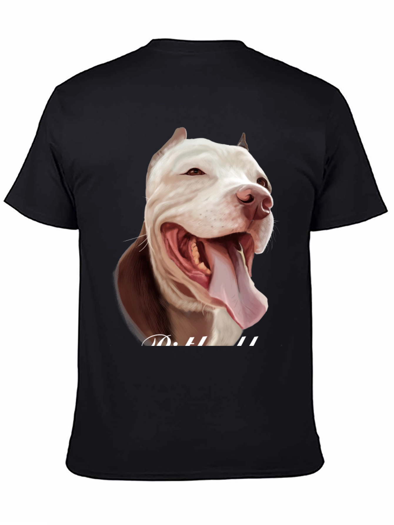 Pitbull Dog Graphic Print T-Shirt