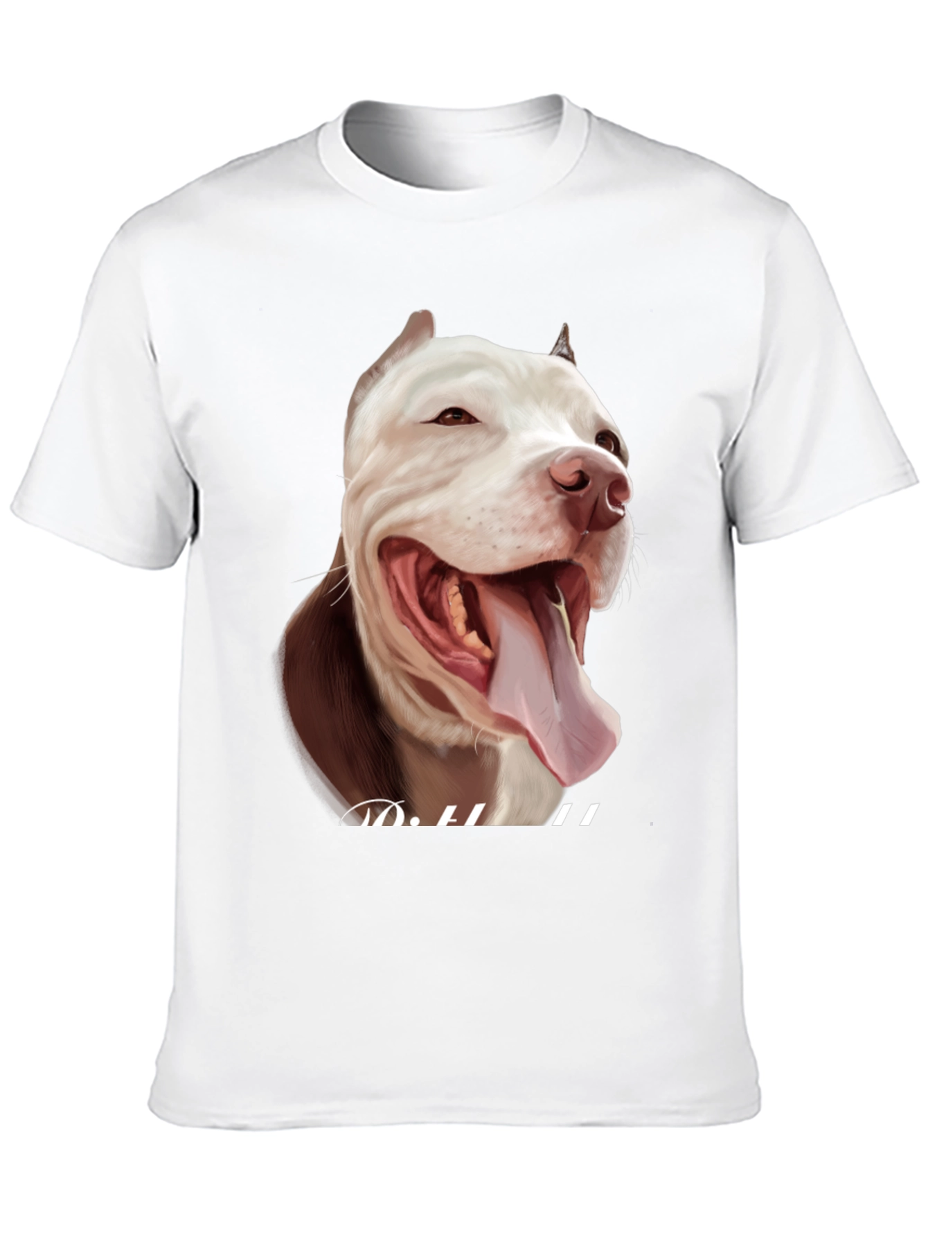 Pitbull Dog Graphic Print T-Shirt