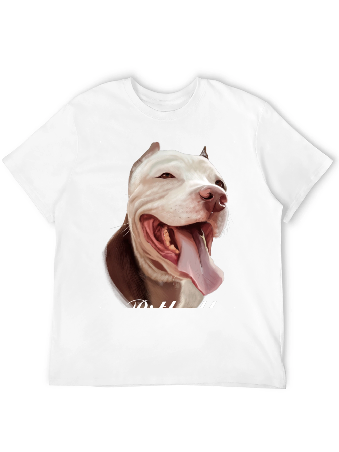 Pitbull Dog Graphic Print T-Shirt