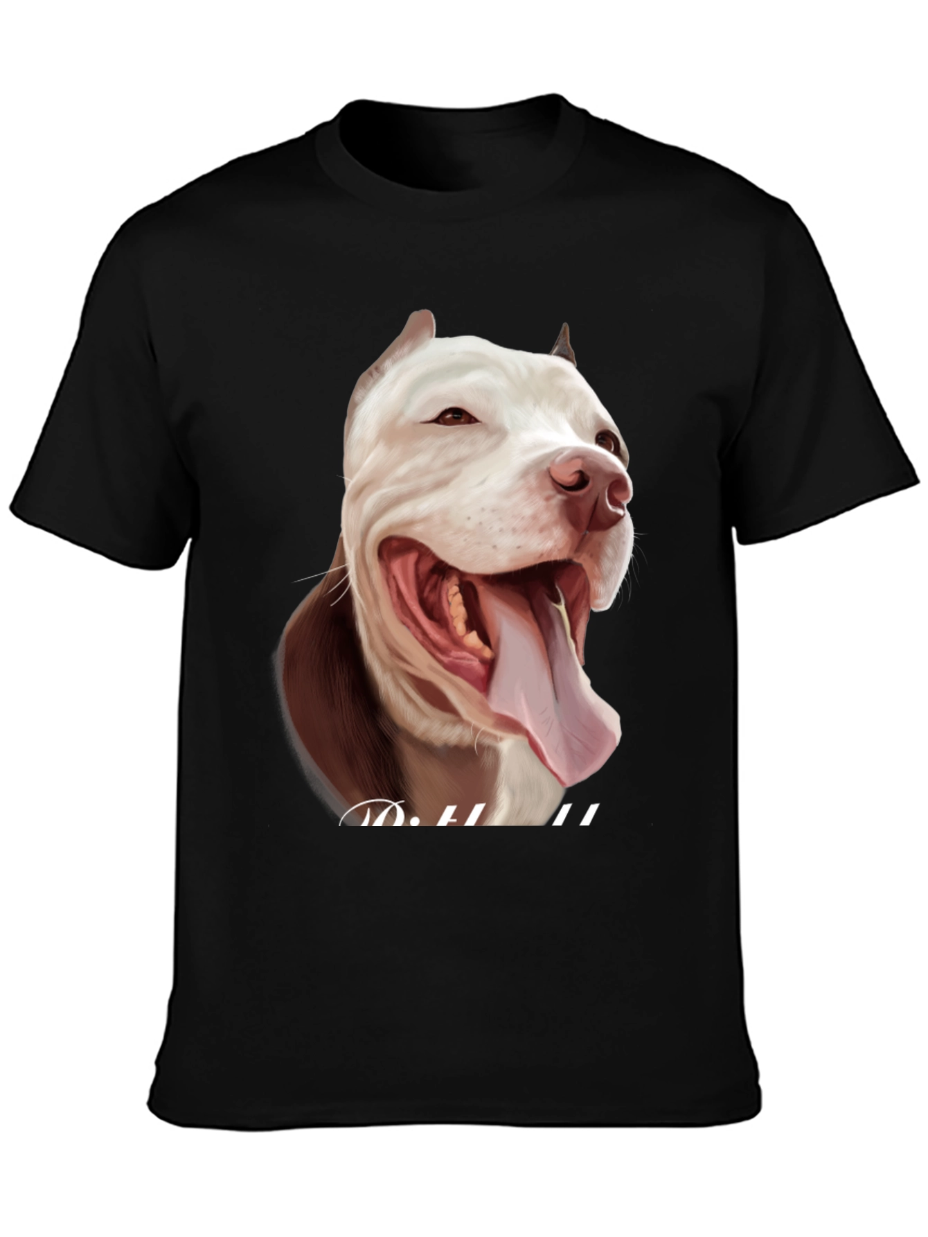 Pitbull Dog Graphic Print T-Shirt