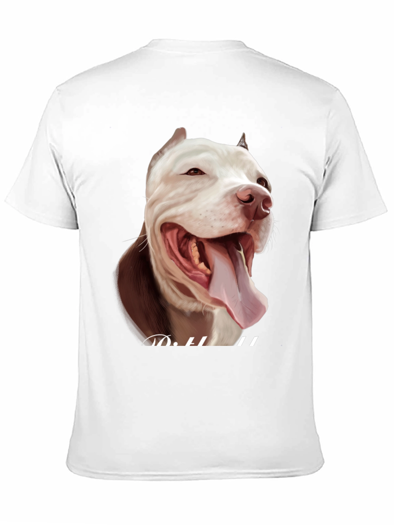 Pitbull Dog Graphic Print T-Shirt