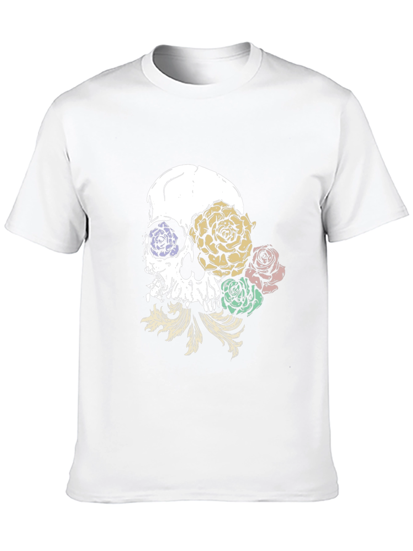 Skull & Roses Graphic T-Shirt - Trendy Streetwear