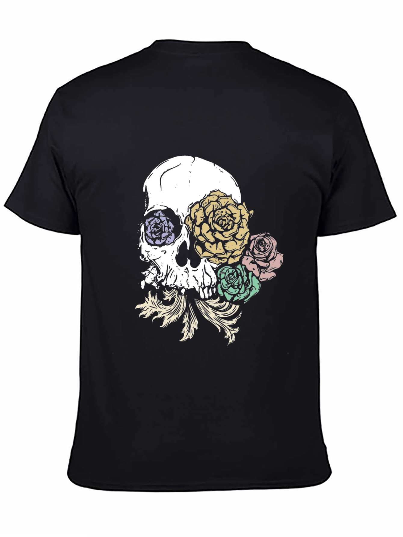 Skull & Roses Graphic T-Shirt - Trendy Streetwear