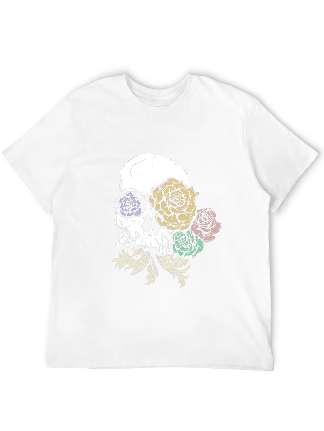Skull & Roses Graphic T-Shirt - Trendy Streetwear