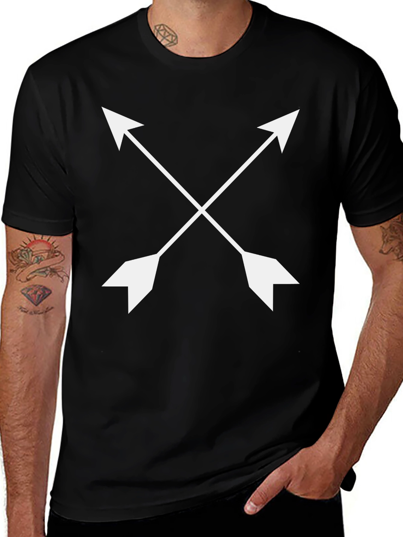 Crossed Arrows Graphic Tee - Stylish Casual Comfort