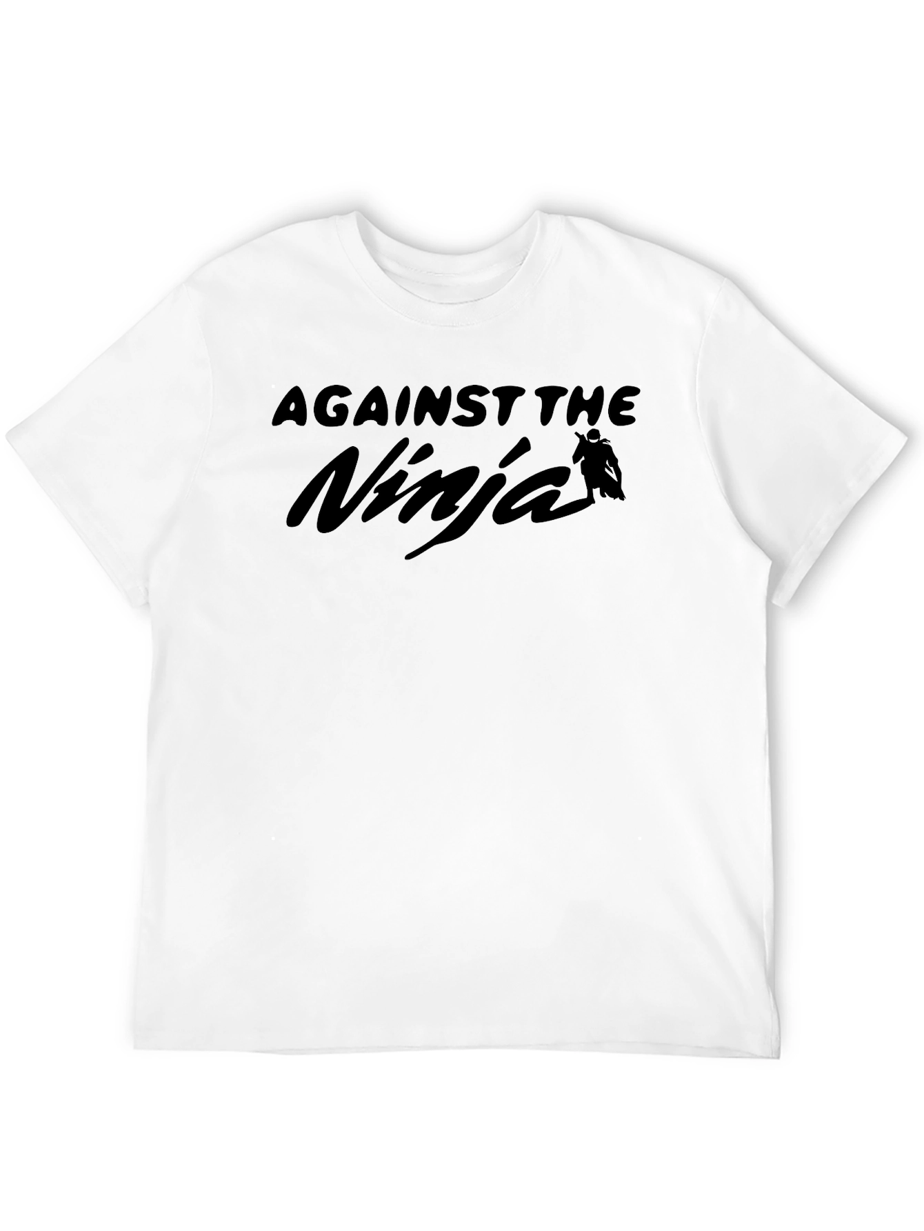 Against The Ninja Black Graphic T-Shirt