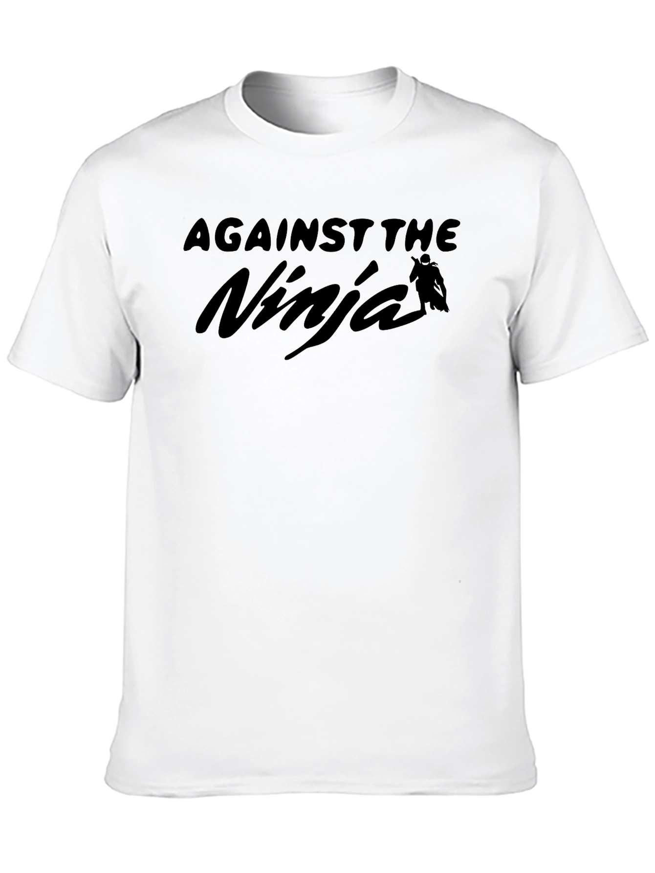 Against The Ninja Black Graphic T-Shirt