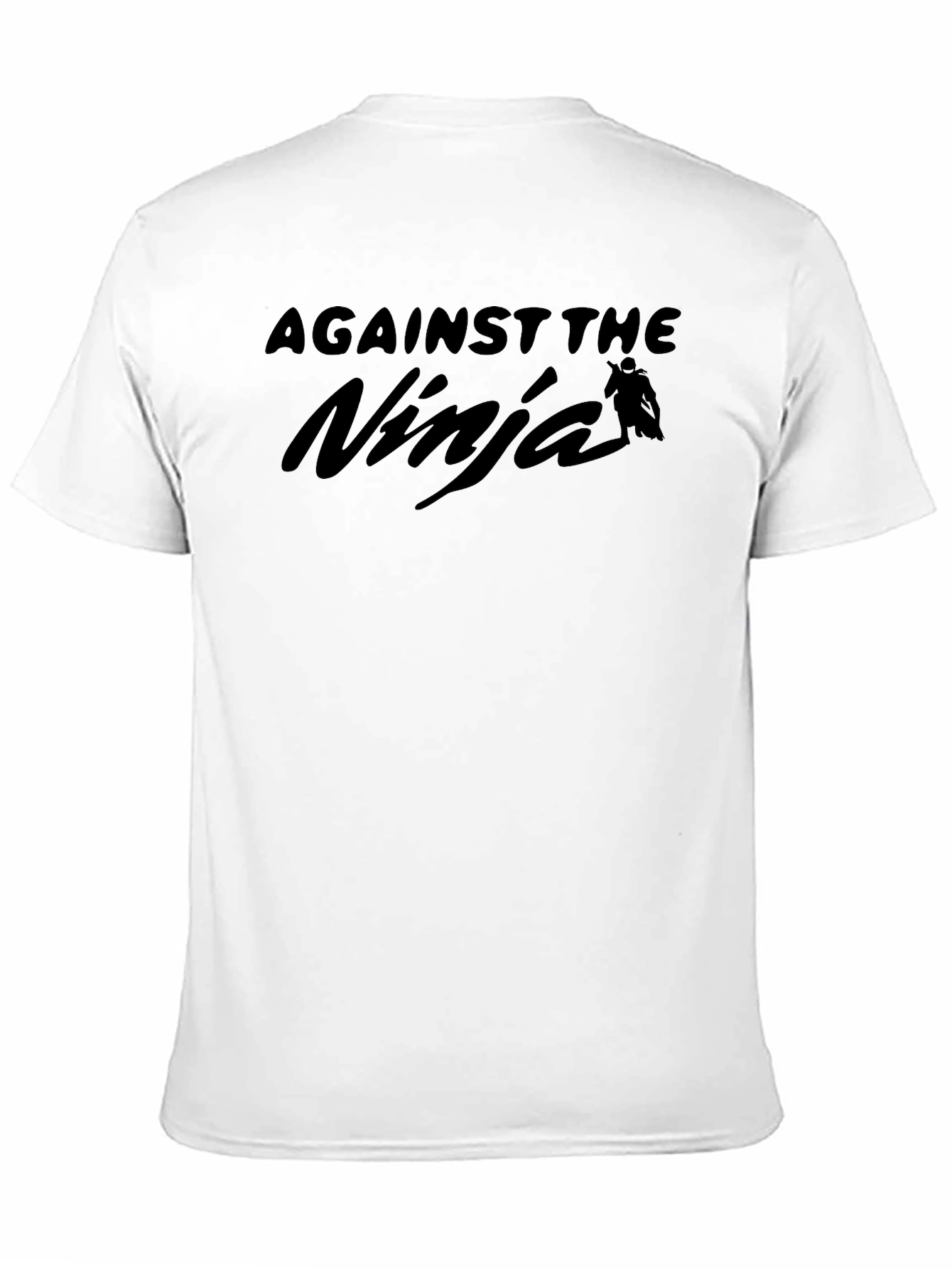 Against The Ninja Black Graphic T-Shirt