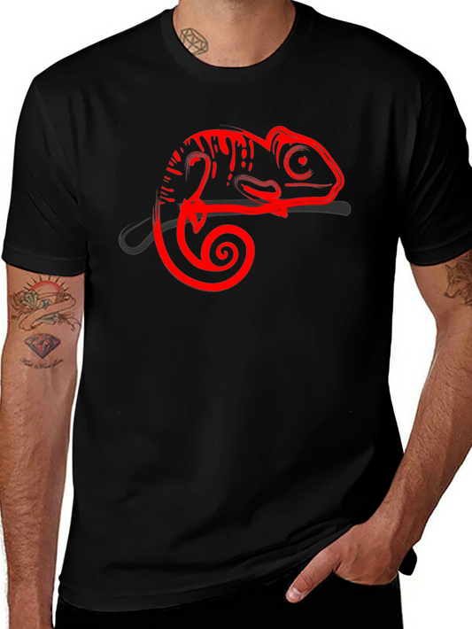 Cool Chameleon Graphic Tee - Stylish Animal Print Shirt