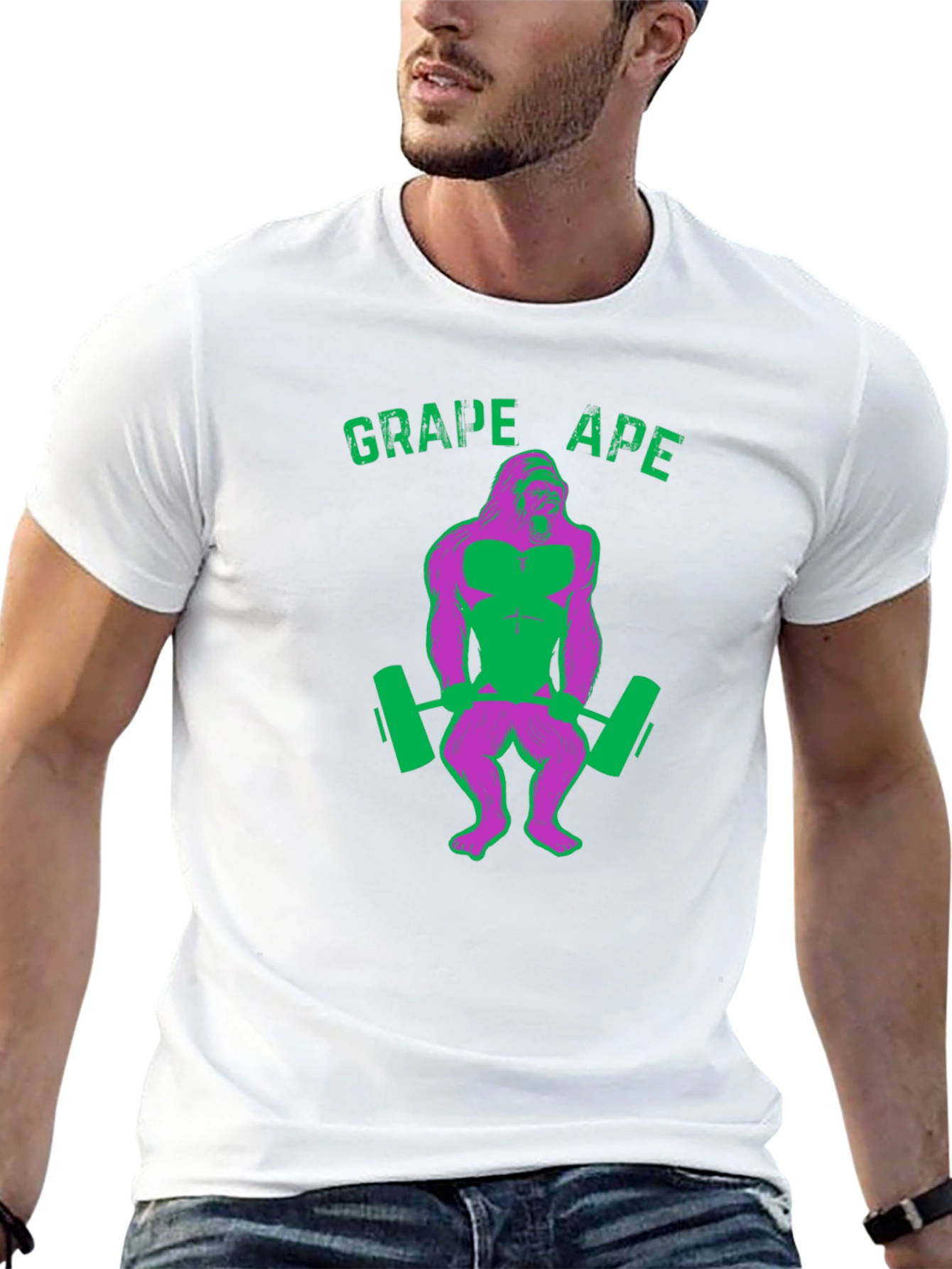 Grape Ape Gym T-Shirt - Funny Workout Shirt