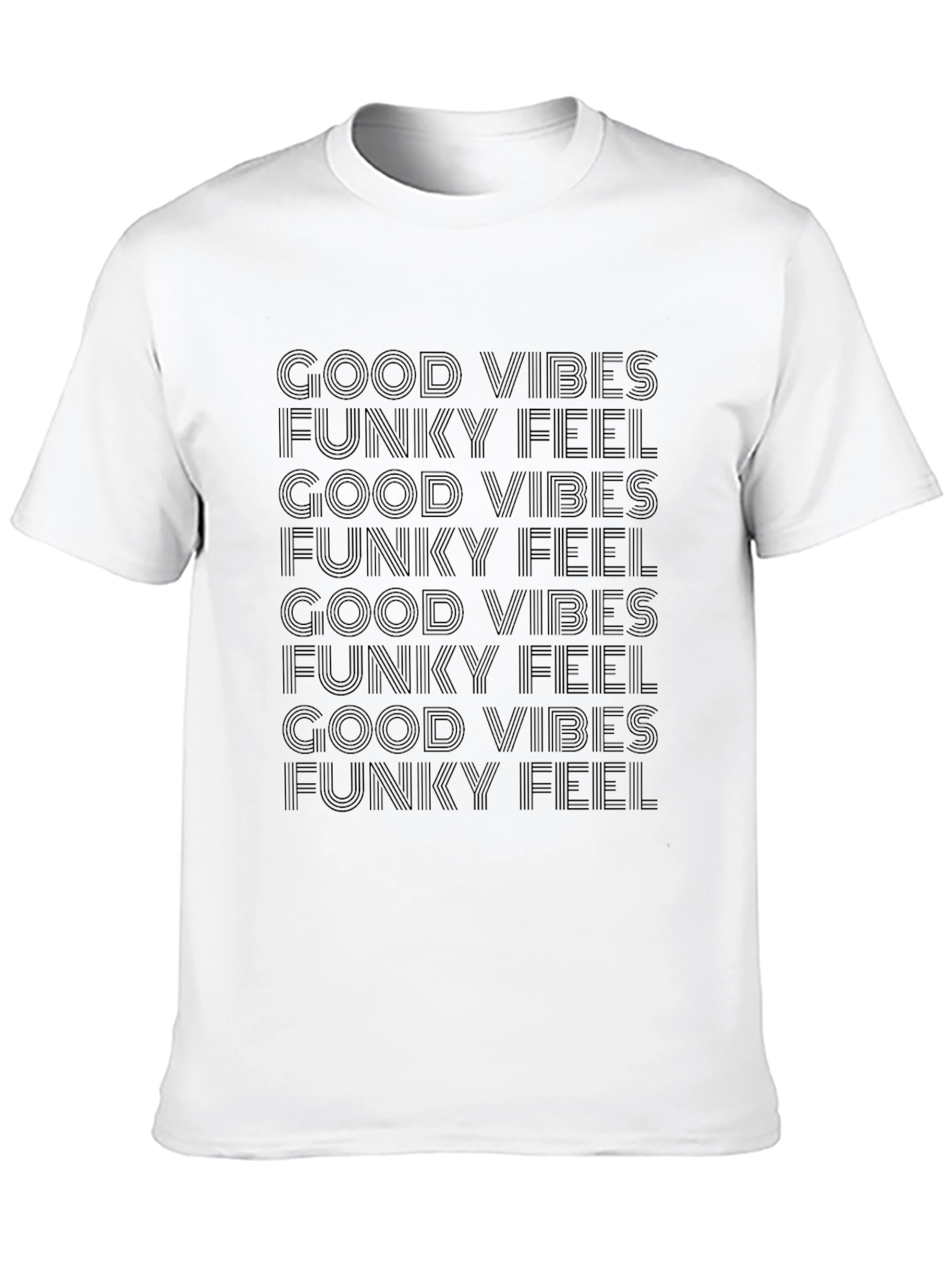 Good Vibes Funky Feel Black Graphic Tee