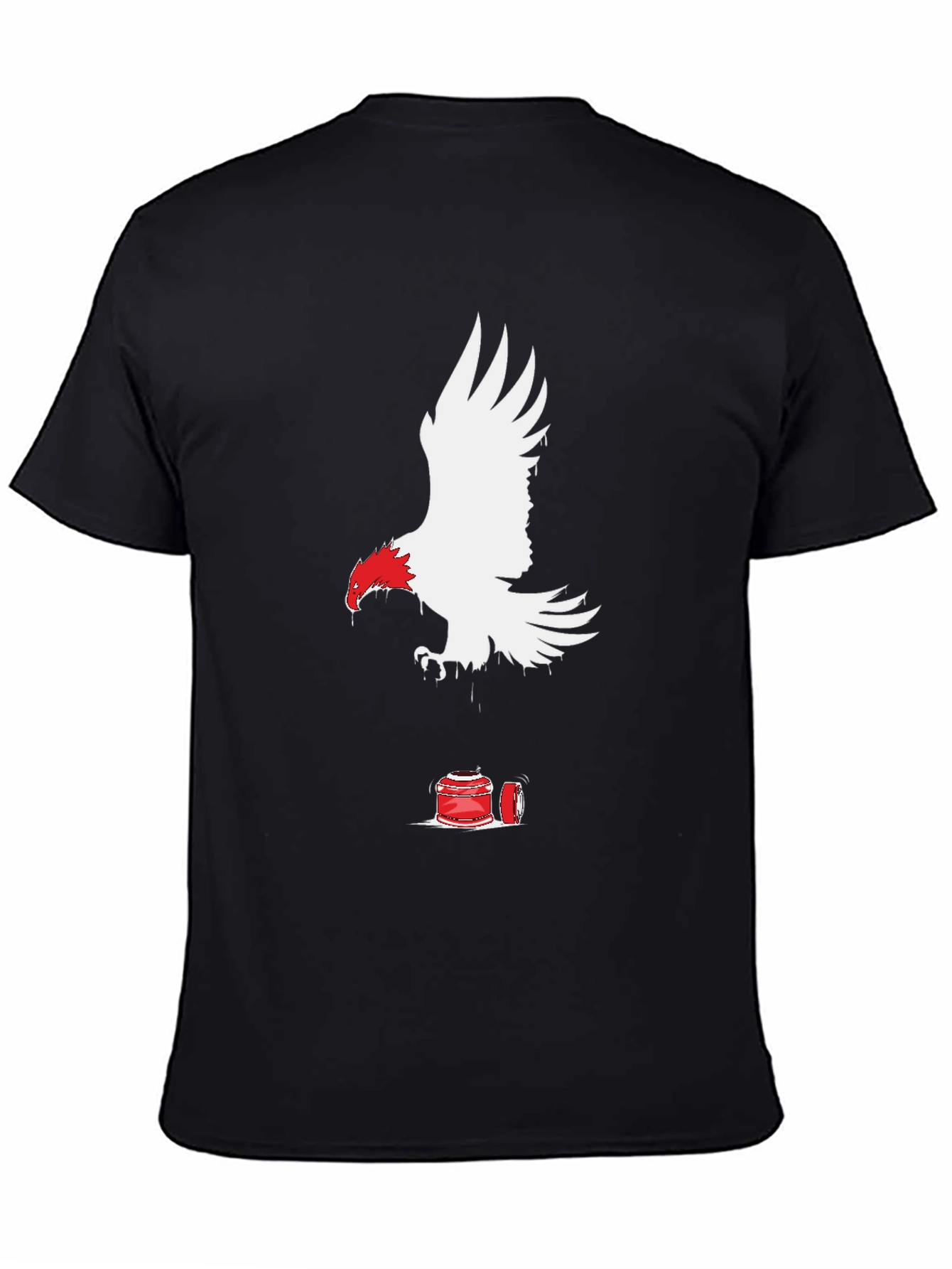Eagle & Paint Splatter Graphic T-Shirt