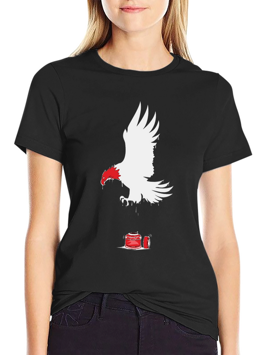 Eagle & Paint Splatter Graphic T-Shirt