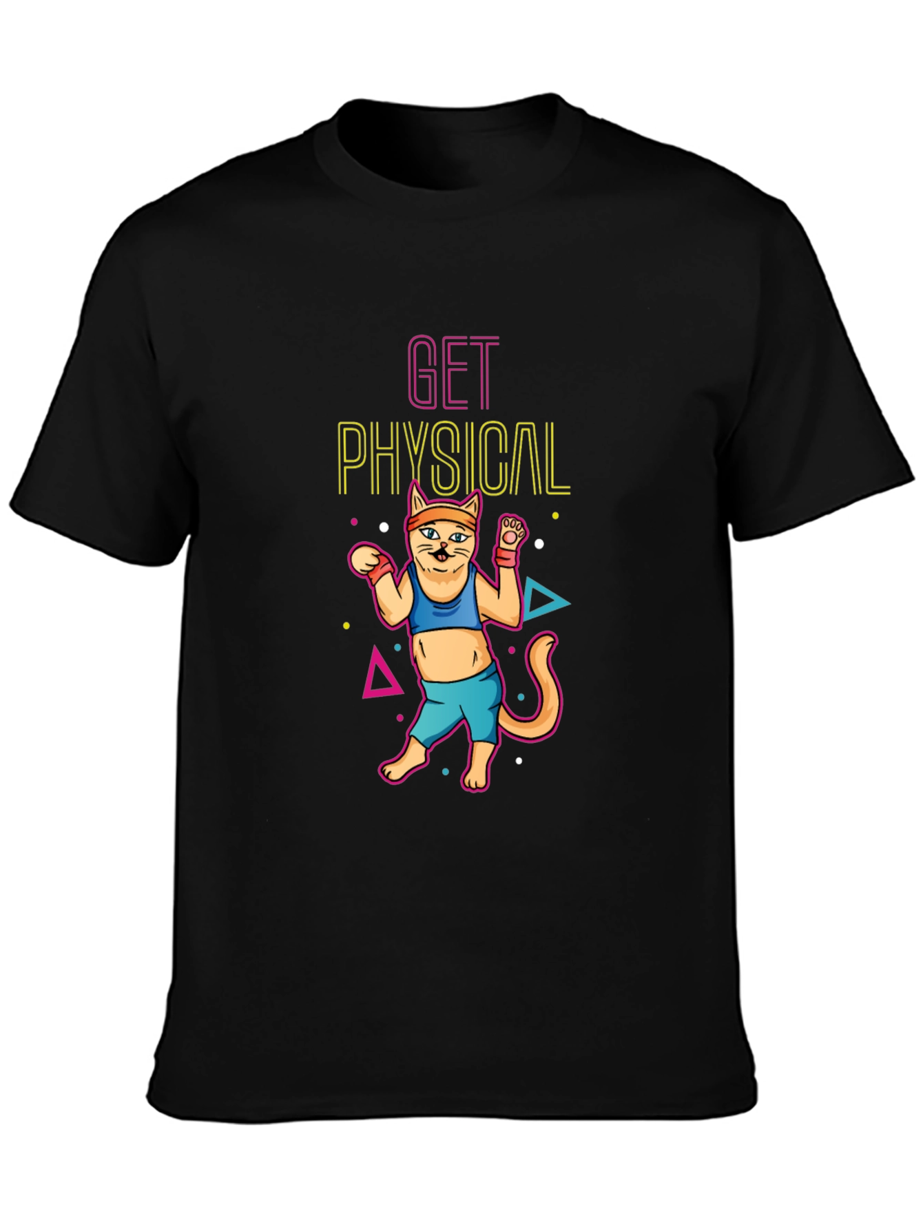 Get Physical Cat Black T-Shirt