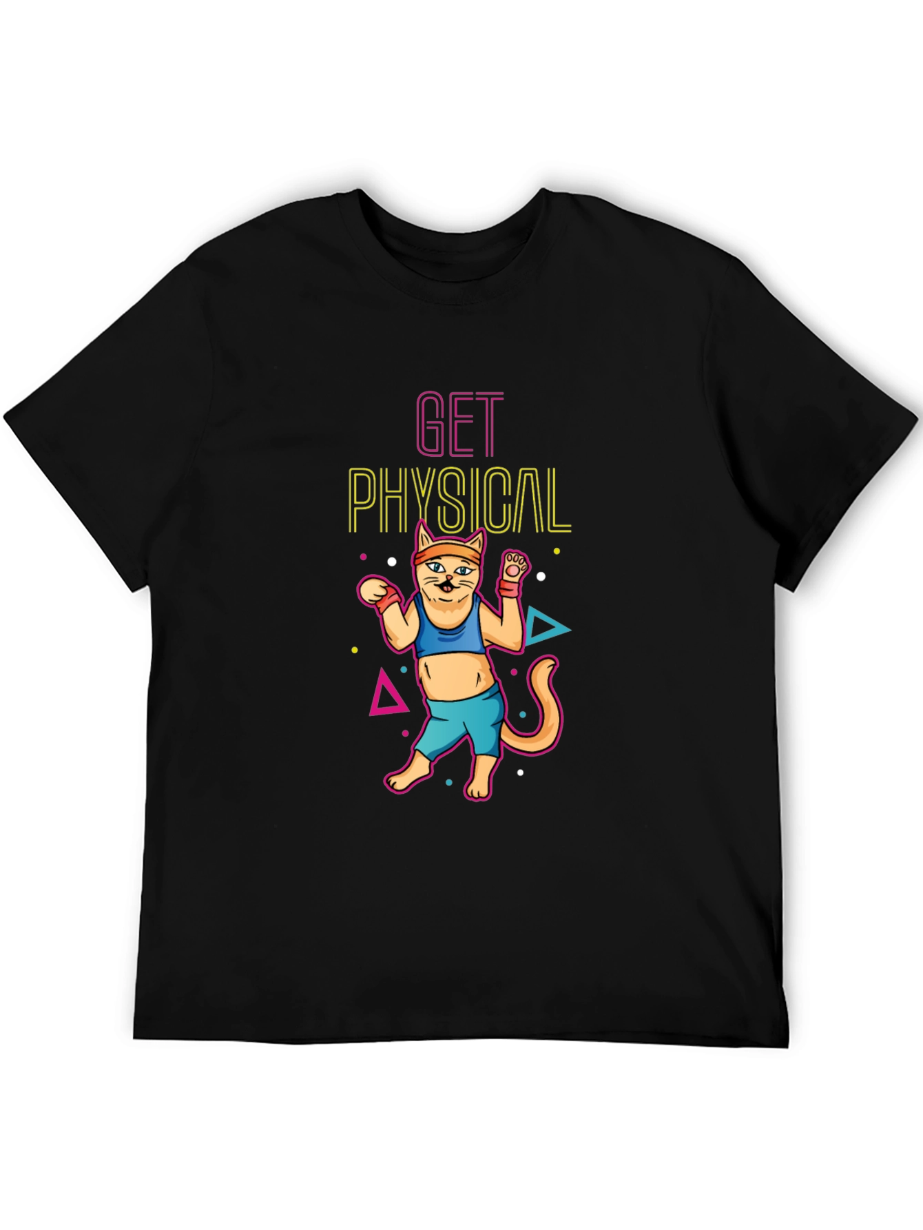 Get Physical Cat Black T-Shirt