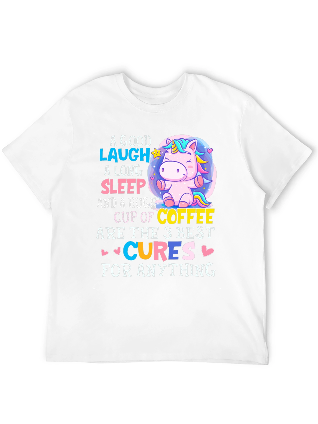 Funny Unicorn Coffee Cures T-Shirt