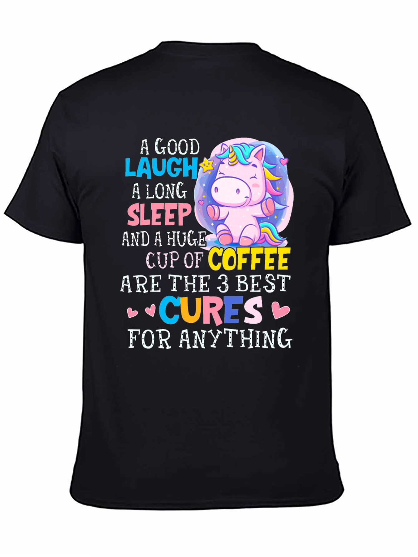 Funny Unicorn Coffee Cures T-Shirt